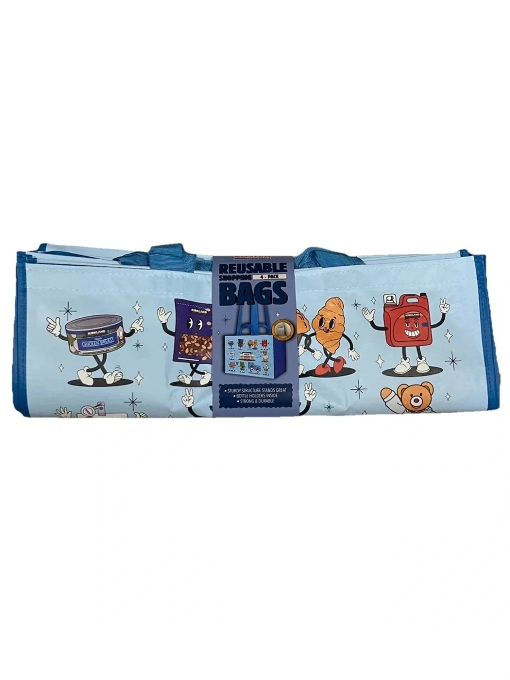 KeepCool Reusable Character Tote Bag, 4-count  20x14x12